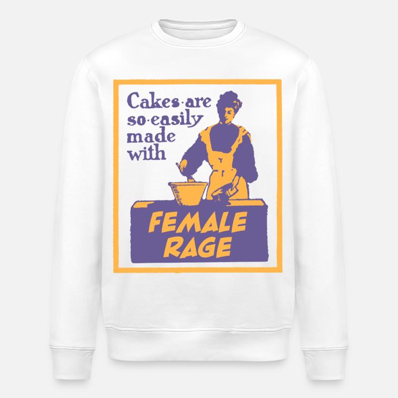 Cakes Made with Female Rage - Stanley/Stella Unisex Bio-Sweatshirt ROLLER - Weiß