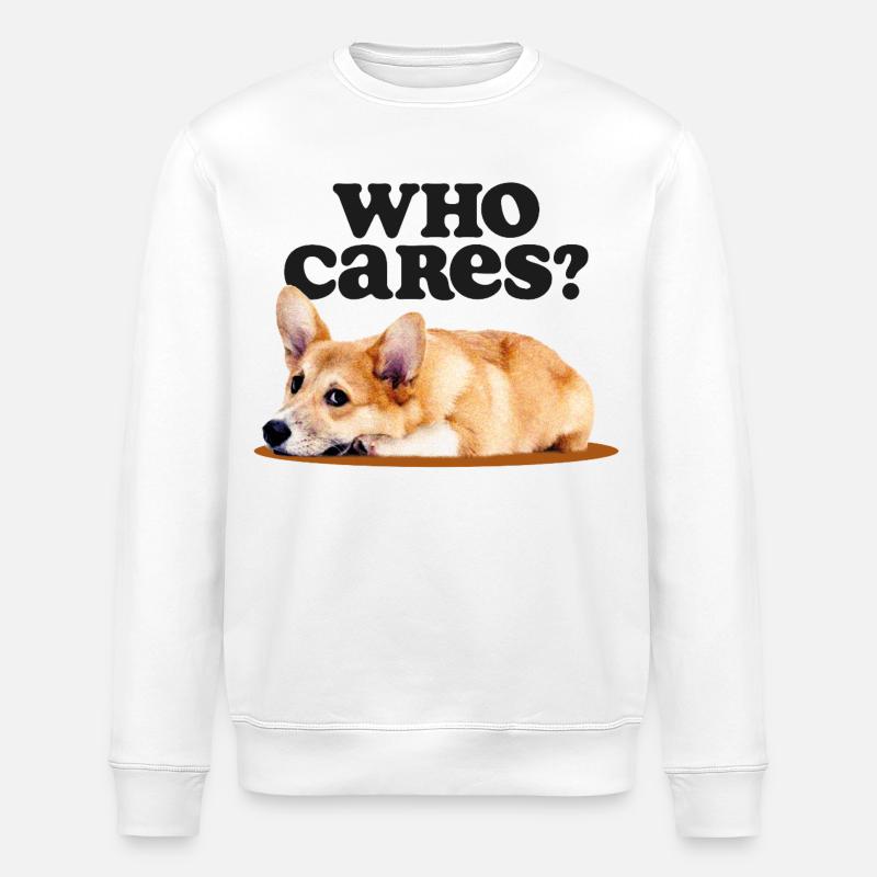Corgi Apathy Club - Stanley/Stella Unisex Bio-Sweatshirt ROLLER - Weiß