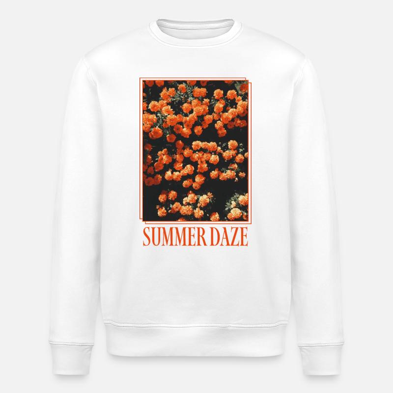 Summer Daze – Blühende Sommerträume - Stanley/Stella Unisex Bio-Sweatshirt ROLLER - Weiß