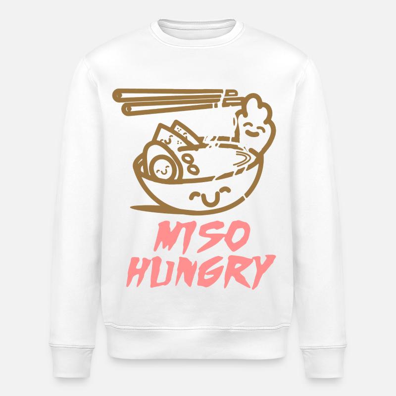 Nourriture miso affamée - Sweat bio ROLLER Stanley/Stella Unisexe - blanc