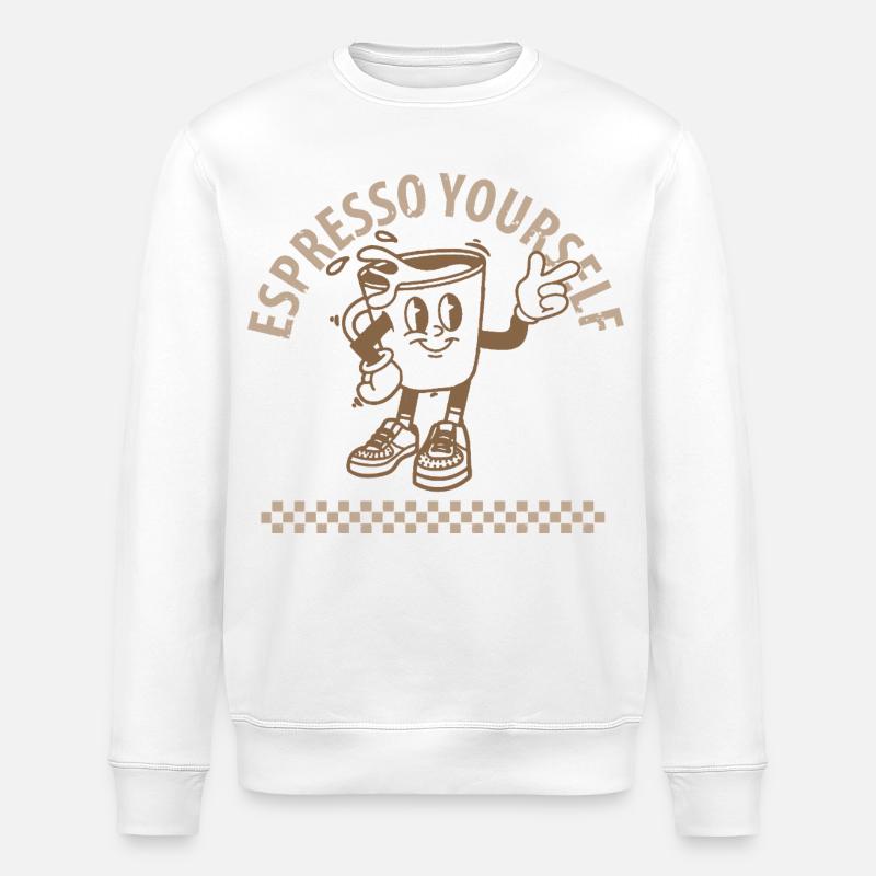 Espresso Yourself Coffee - Stanley/Stella Unisex Bio-Sweatshirt ROLLER - Weiß