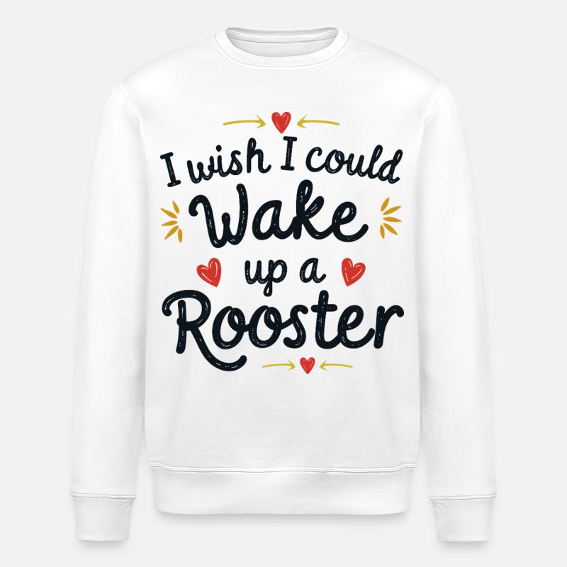 Hahn aufwecken ! - Stanley/Stella Unisex Bio-Sweatshirt ROLLER - Weiß