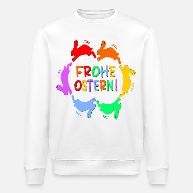 FROHE OSTERN INKLUSION - Stanley/Stella Unisex Bio-Sweatshirt ROLLER - Weiß