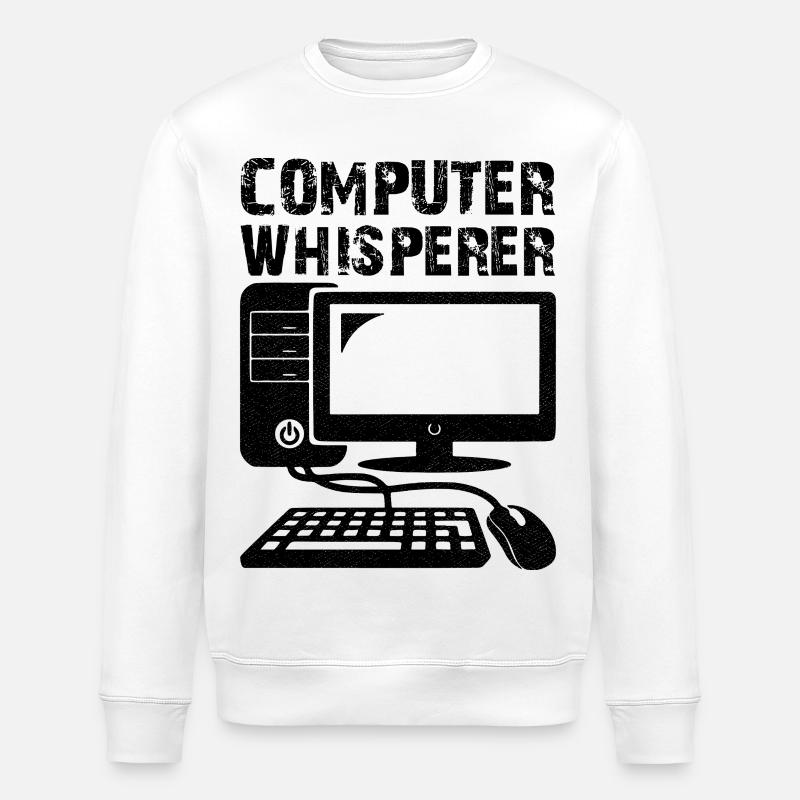 Computer Whisperer - Stanley/Stella ROLLER Unisex Organic Sweatshirt - white