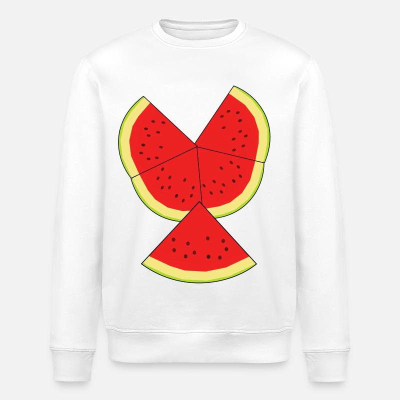 Melon Rafraîchissement d’été Fruit Fruit - Sweat bio ROLLER Stanley/Stella Unisexe - blanc