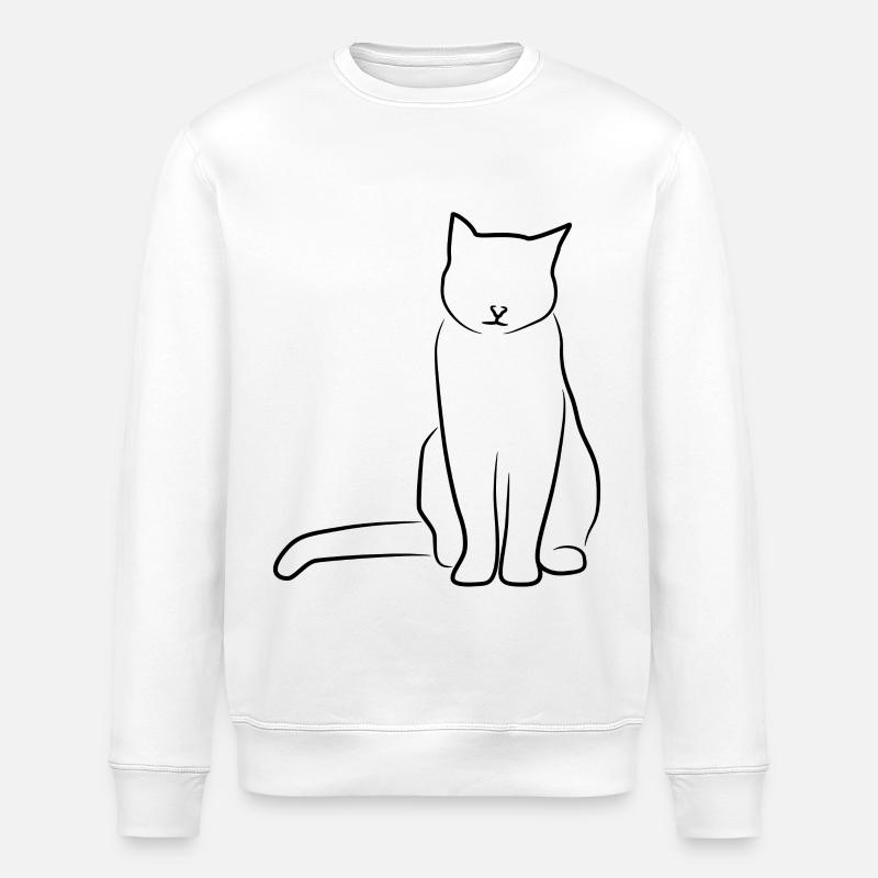 Dessin de chat - Sweat bio ROLLER Stanley/Stella Unisexe - blanc