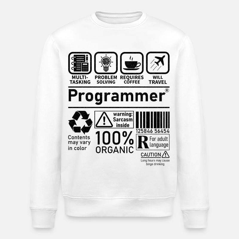 Programmer multi tasking problem solving requires - Stanley/Stella Unisex Bio-Sweatshirt ROLLER - Weiß