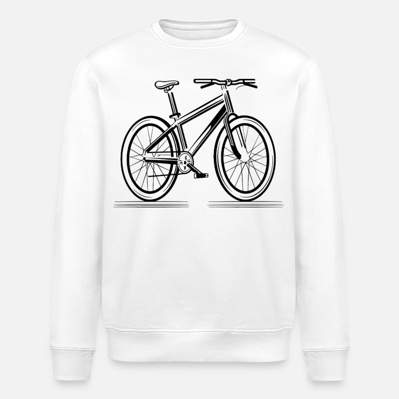 Fahrrad Skizze - Stanley/Stella Unisex Bio-Sweatshirt ROLLER - Weiß
