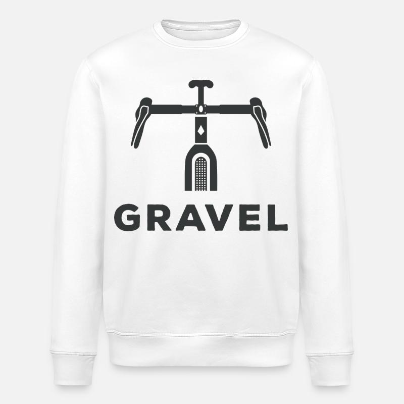 Graphique de vélo de gravier - Sweat bio ROLLER Stanley/Stella Unisexe - blanc