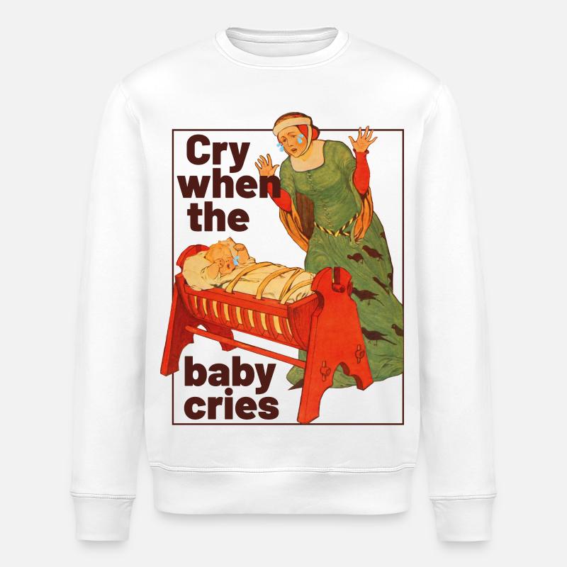 Mittelalter Mom Art - Stanley/Stella Unisex Bio-Sweatshirt ROLLER - Weiß