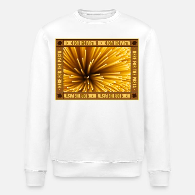 Spaghetti Focus Retro Frame - Stanley/Stella ROLLER Unisex Organic Sweatshirt - white