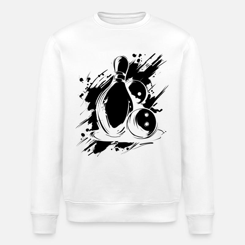 Bowling - Stanley/Stella Unisex Bio-Sweatshirt ROLLER - Weiß