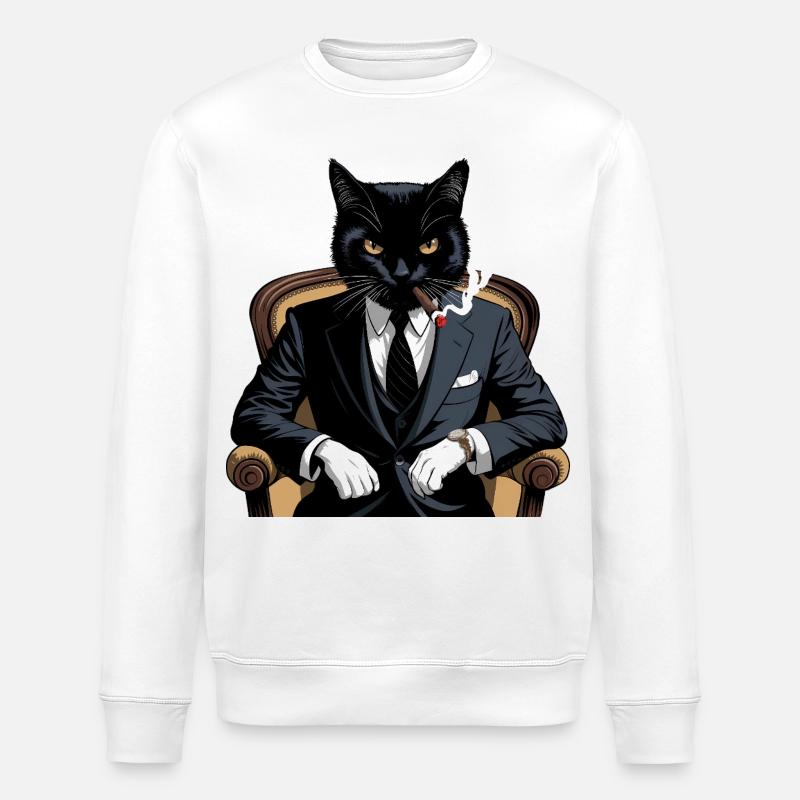 Mafia Cat - Sweat bio ROLLER Stanley/Stella Unisexe - blanc