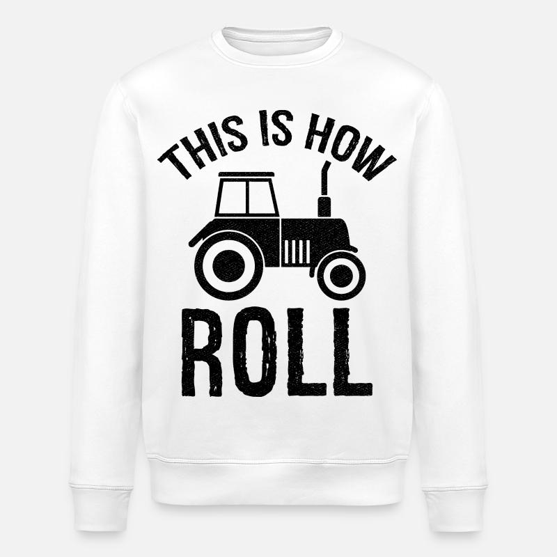 this is how roll - Stanley/Stella ROLLER Unisex Organic Sweatshirt - white