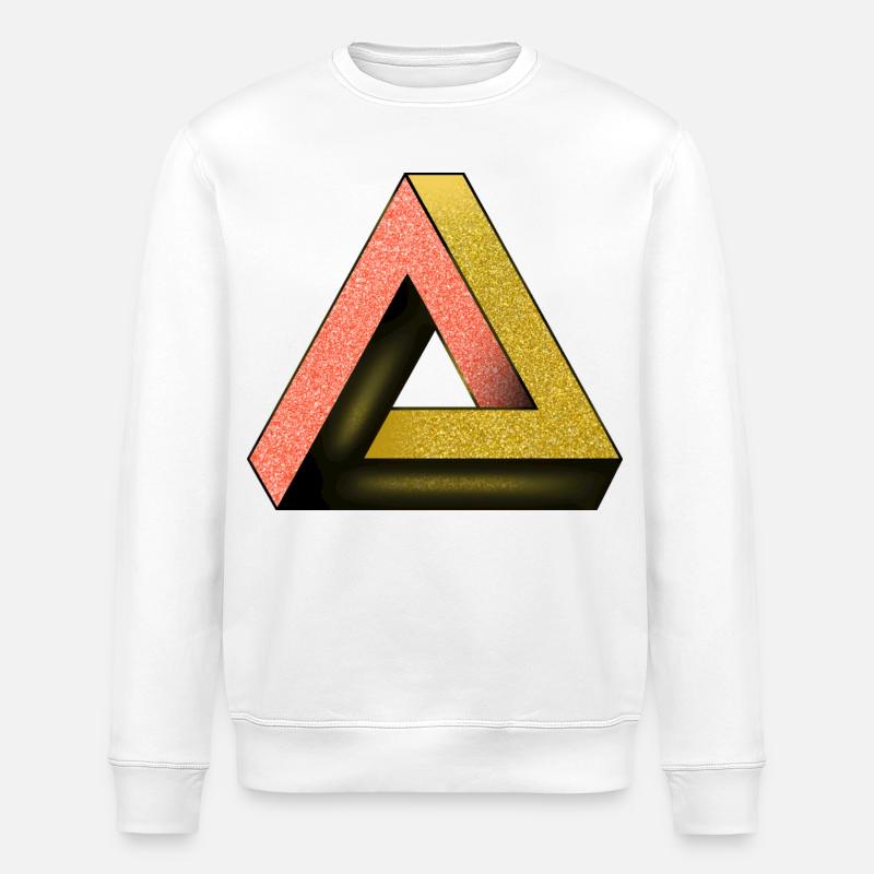 Penrose triangle - Stanley/Stella ROLLER Unisex Organic Sweatshirt - white