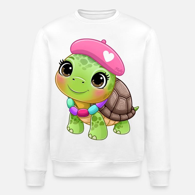 Schildkröte im Urlaub 🐢 - Stanley/Stella Unisex Bio-Sweatshirt ROLLER - Weiß