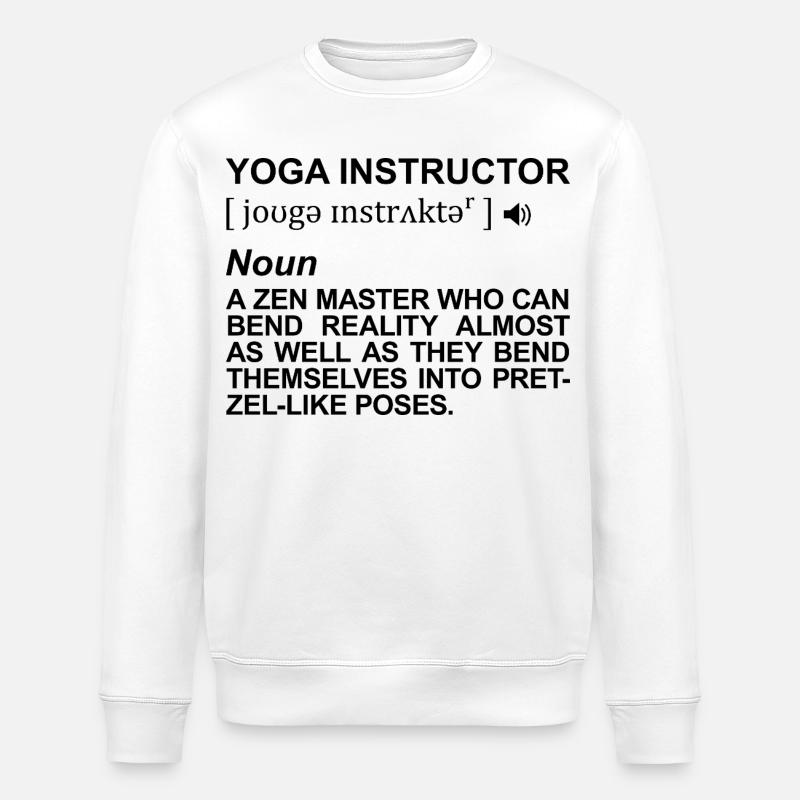 Yogalehrer Bedeutung - Stanley/Stella Unisex Bio-Sweatshirt ROLLER - Weiß