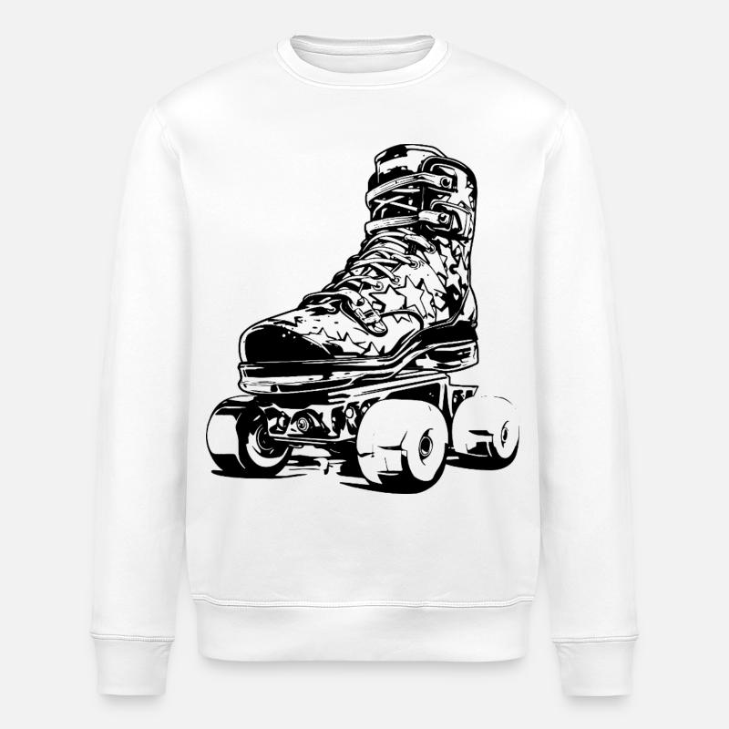 Roller Skates - Stanley/Stella Unisex Bio-Sweatshirt ROLLER - Weiß
