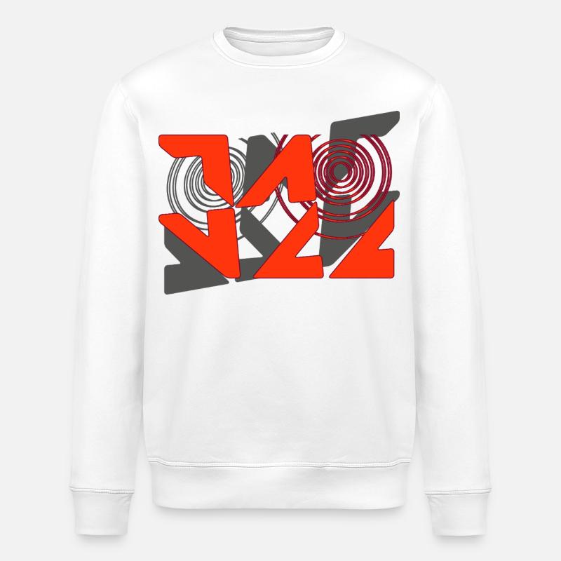 Jazz Graffiti Pattern - Stanley/Stella ROLLER Unisex Organic Sweatshirt - white