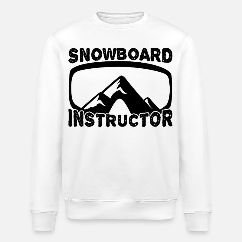 Moniteur de snowboard - Sweat bio ROLLER Stanley/Stella Unisexe - blanc