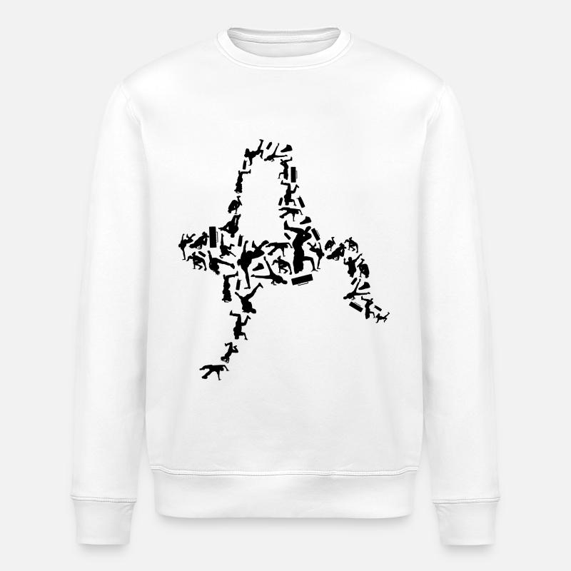 Breakdancer - Stanley/Stella ROLLER Unisex Organic Sweatshirt - white