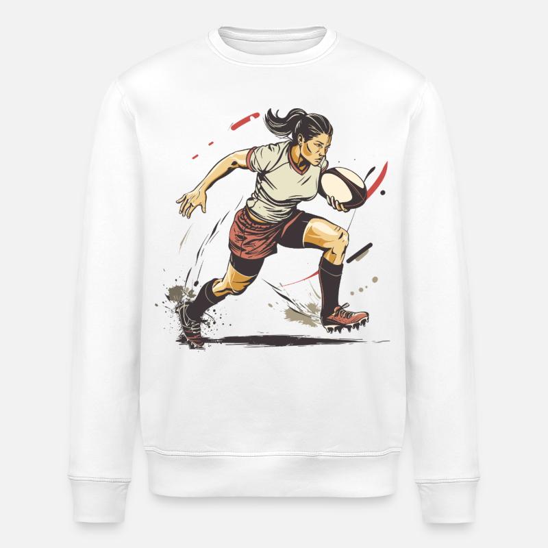 Joueuse de rugby - Sweat bio ROLLER Stanley/Stella Unisexe - blanc