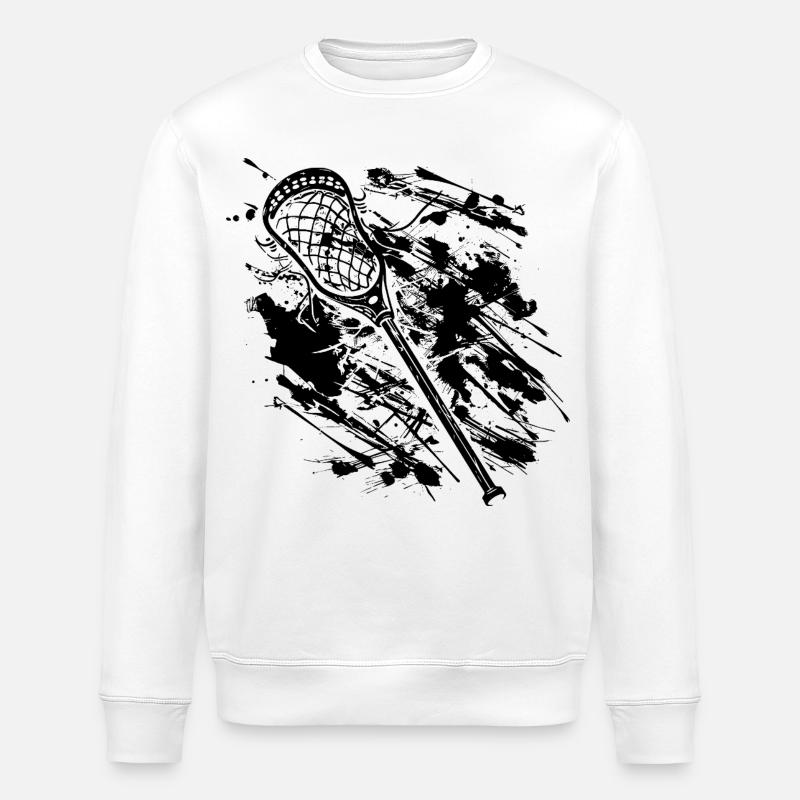 Lacrosse Schläger - Stanley/Stella Unisex Bio-Sweatshirt ROLLER - Weiß