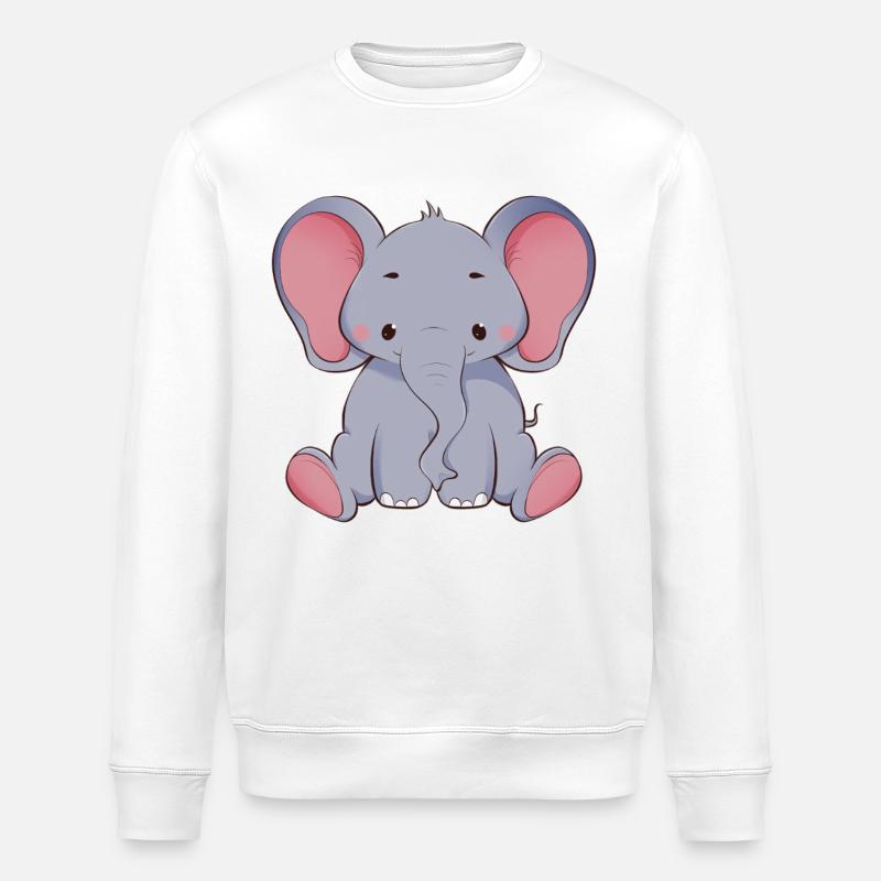 Elefant - Stanley/Stella Unisex Bio-Sweatshirt ROLLER - Weiß