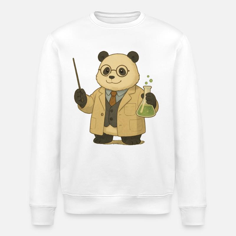 Panda Bear Professeur de chimie - Sweat bio ROLLER Stanley/Stella Unisexe - blanc