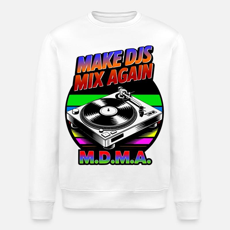 Make DJs mix again! - Stanley/Stella ROLLER Unisex Organic Sweatshirt - white