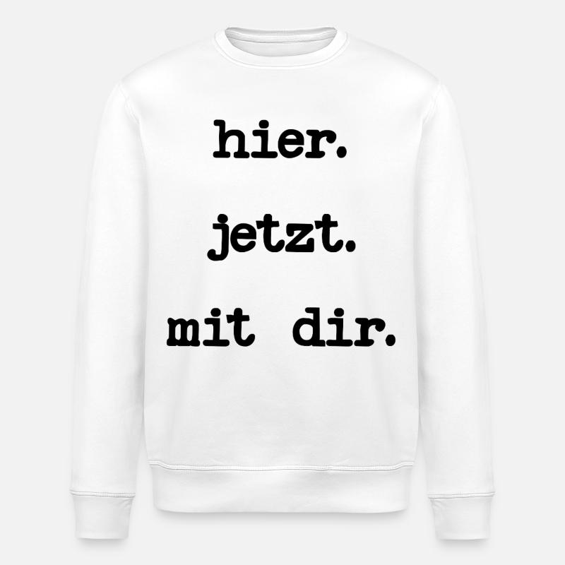 ACHTSAMKEIT LIEBE - Stanley/Stella Unisex Bio-Sweatshirt ROLLER - Weiß