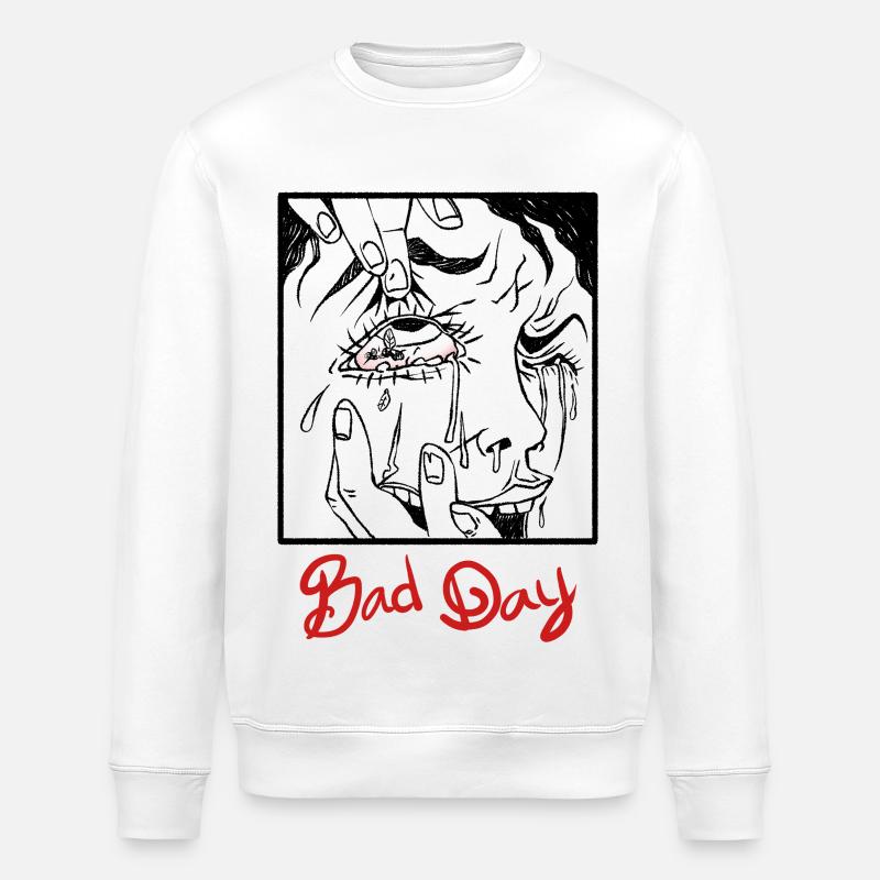 bad day - Sweat bio ROLLER Stanley/Stella Unisexe - blanc