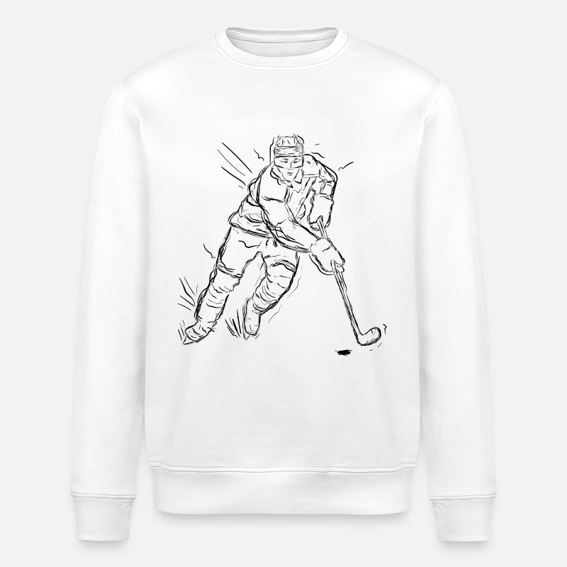 Illustration de hockey sur glace - Sweat bio ROLLER Stanley/Stella Unisexe - blanc