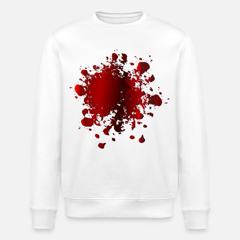 BLUTFLECKEN KOSTÜM BLUT - Stanley/Stella Unisex Bio-Sweatshirt ROLLER - Weiß