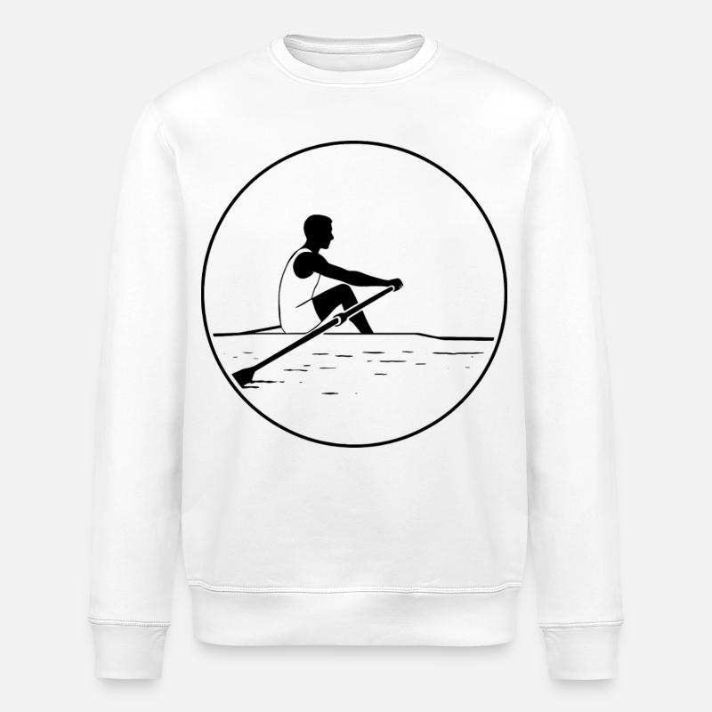 Un rameur - Sweat bio ROLLER Stanley/Stella Unisexe - blanc