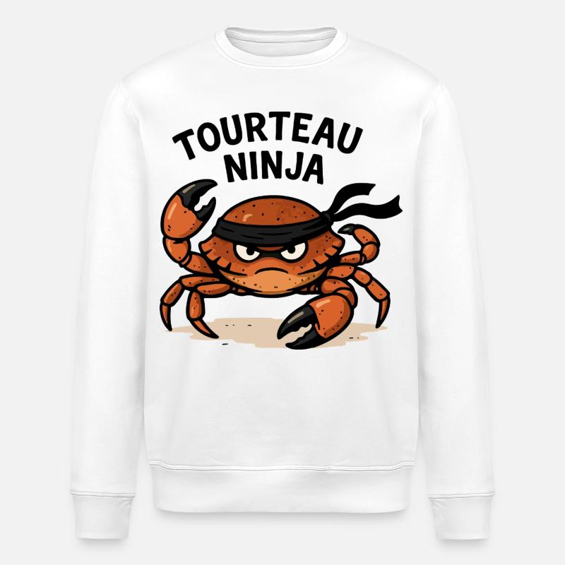 Ninja-Krabbe - Stanley/Stella Unisex Bio-Sweatshirt ROLLER - Weiß