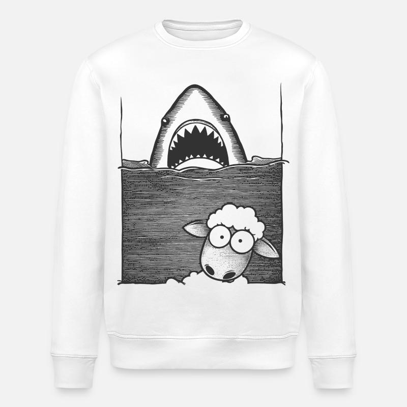 Requin Mouton - Sweat bio ROLLER Stanley/Stella Unisexe - blanc