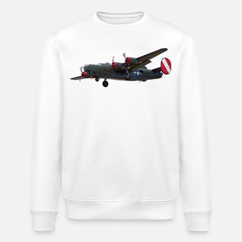 Bomber B-24 Liberator - Stanley/Stella ROLLER Unisex Organic Sweatshirt - white