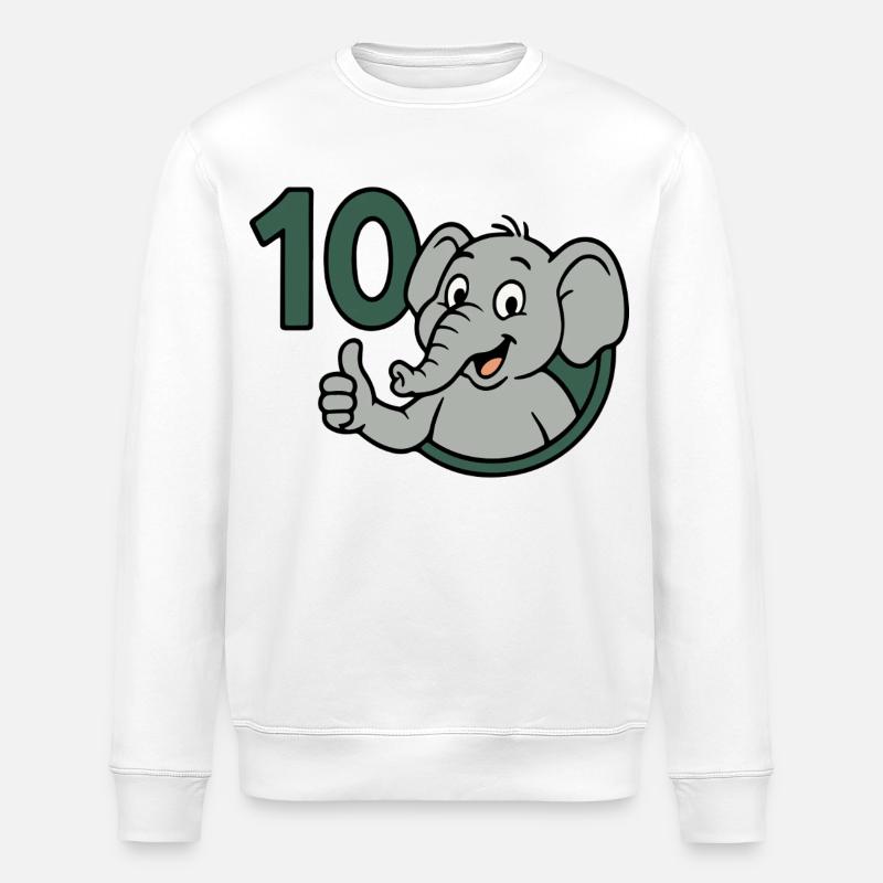 Rüsselpower mit 10 - Stanley/Stella Unisex Bio-Sweatshirt ROLLER - Weiß