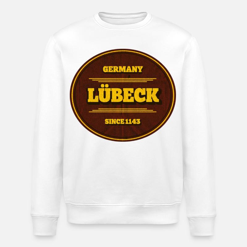 Lübeck Siegel Seit 1143 - Stanley/Stella Unisex Bio-Sweatshirt ROLLER - Weiß