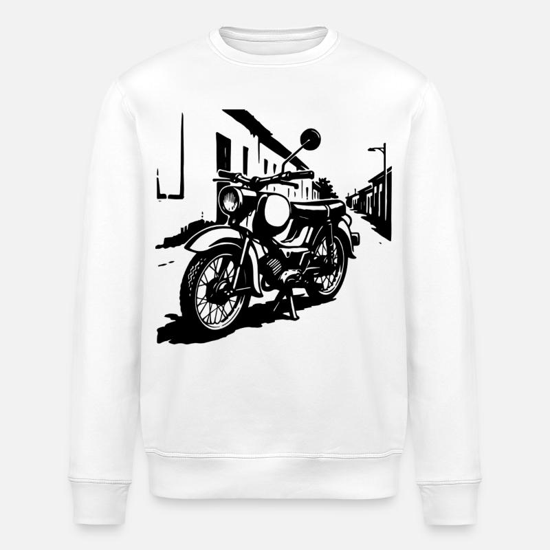 Légende deux temps Oststyle - Sweat bio ROLLER Stanley/Stella Unisexe - blanc