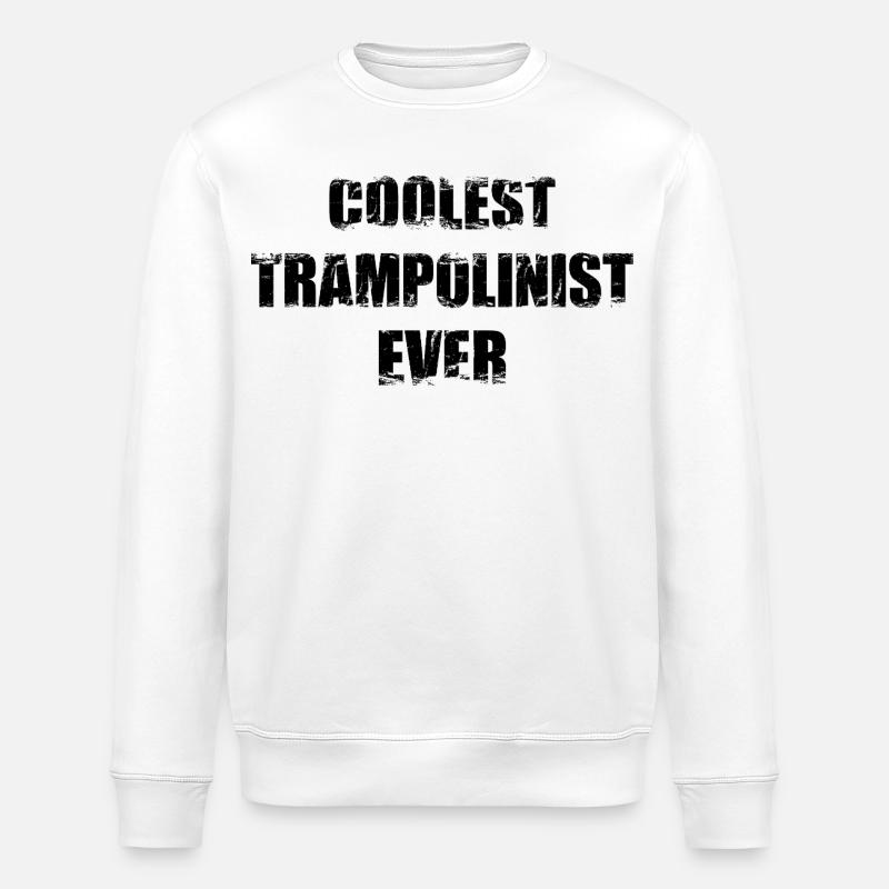 Lustiger Trampolinspringer - Stanley/Stella Unisex Bio-Sweatshirt ROLLER - Weiß