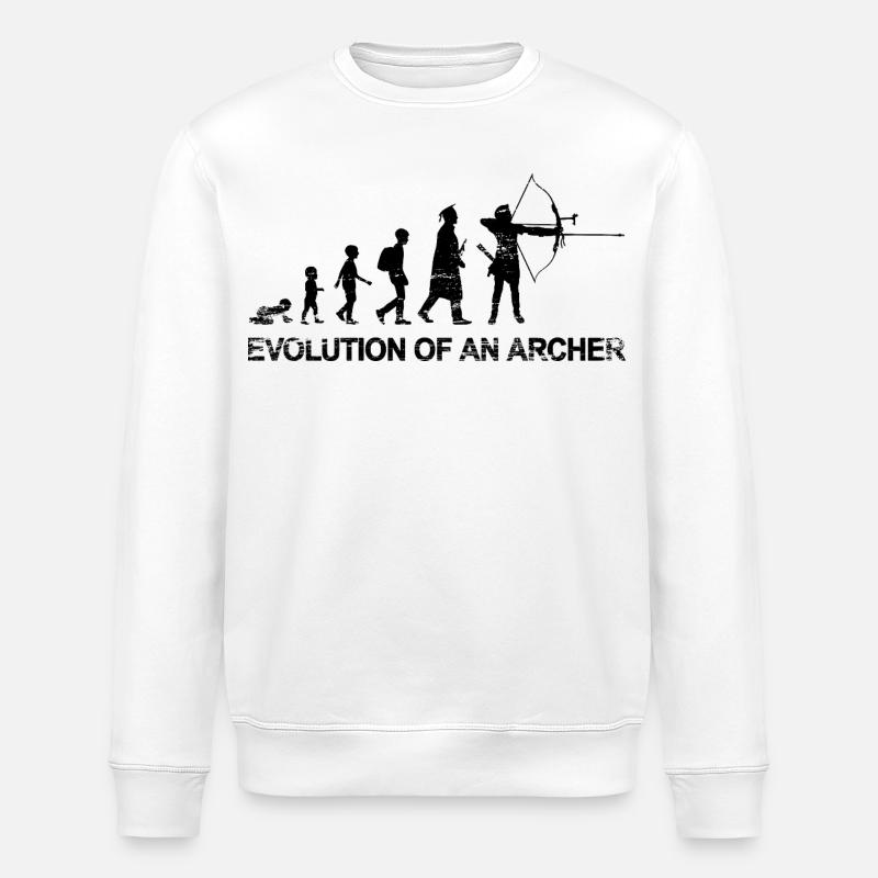 Évolution d’un archer - Sweat bio ROLLER Stanley/Stella Unisexe - blanc