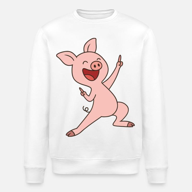 Glücksferkel Deluxe - Stanley/Stella Unisex Bio-Sweatshirt ROLLER - Weiß
