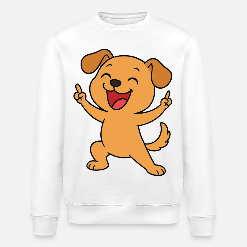 Party-Welpe - Stanley/Stella Unisex Bio-Sweatshirt ROLLER - Weiß