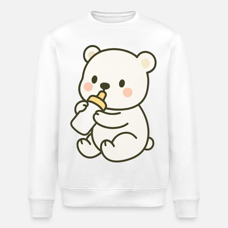 Milchzeit im Eis - Stanley/Stella Unisex Bio-Sweatshirt ROLLER - Weiß