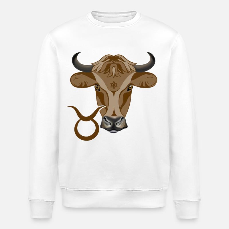 Sternzeichen Stier - Stanley/Stella Unisex Bio-Sweatshirt ROLLER - Weiß