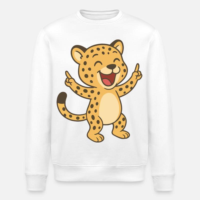 Guépard Cheer Up - Sweat bio ROLLER Stanley/Stella Unisexe - blanc