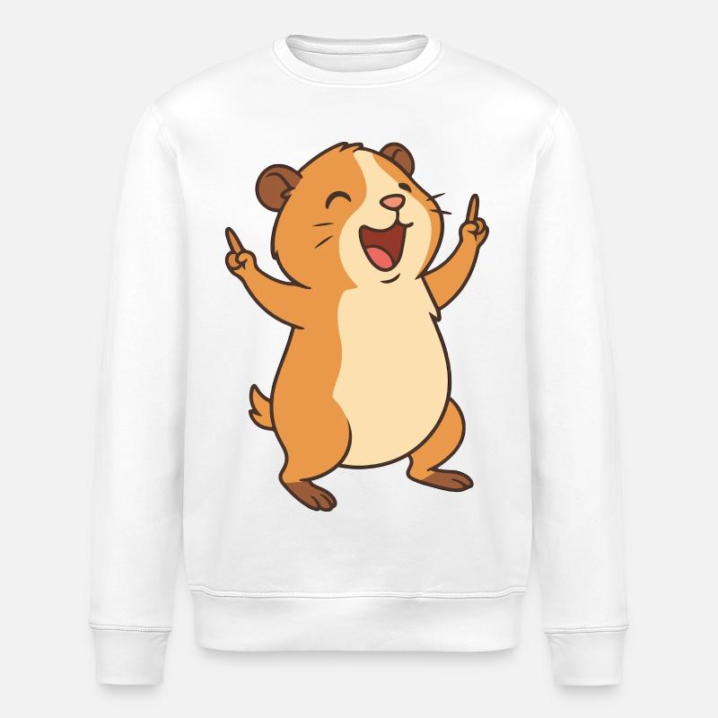 Happy Cavy Kid - Stanley/Stella Unisex Bio-Sweatshirt ROLLER - Weiß