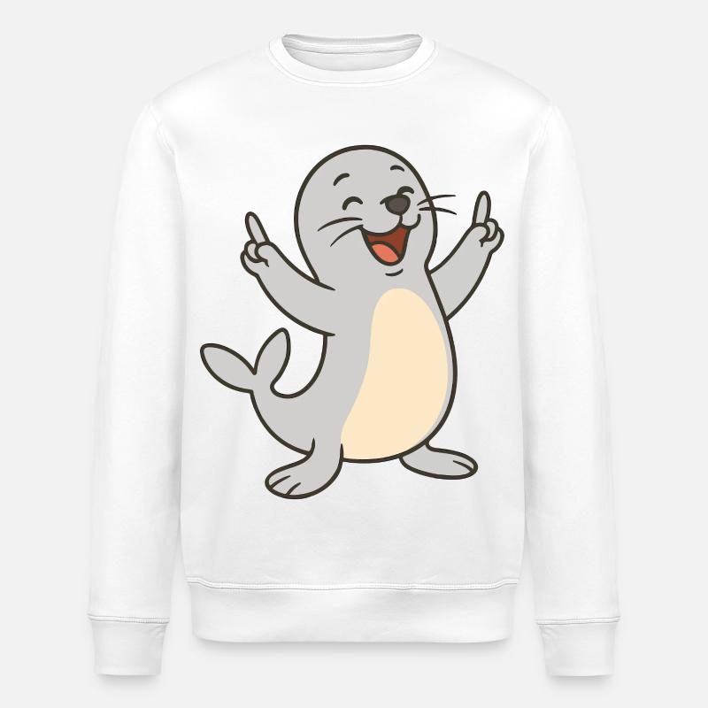 Sceau joyeux - Sweat bio ROLLER Stanley/Stella Unisexe - blanc